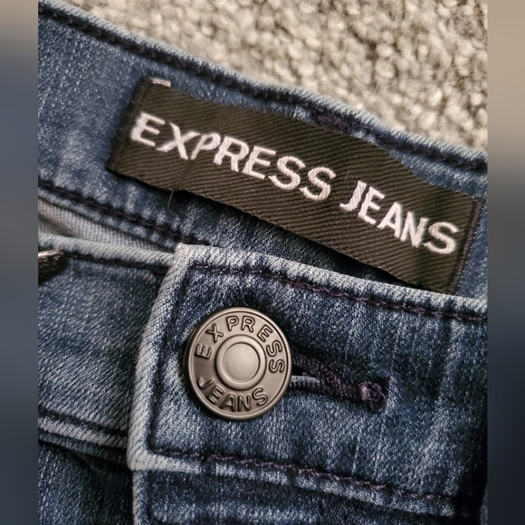 Express midrise moto stitched jean leggings sz 4 - Picture 6 of 9